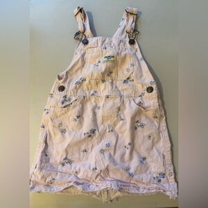OshKosh B'gosh Light Pink Floral Overalls